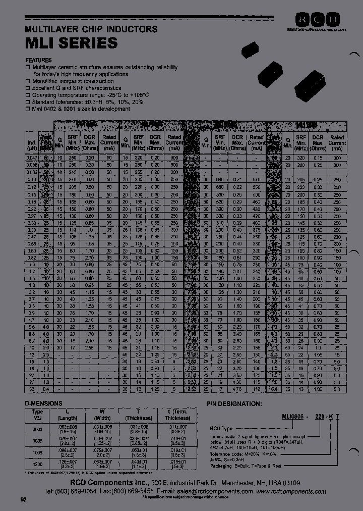 MLI0603-R10-MBW_6807430.PDF Datasheet