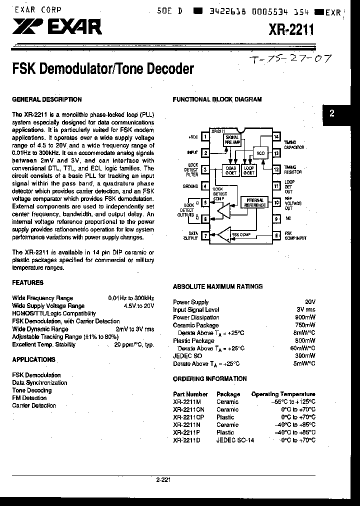 XR-2211CP_6805261.PDF Datasheet