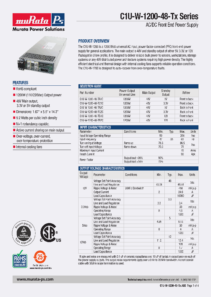 C1U-W-1200-48-TA1C_6808820.PDF Datasheet