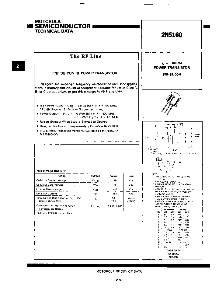 MRF5160HXV_6809526.PDF Datasheet