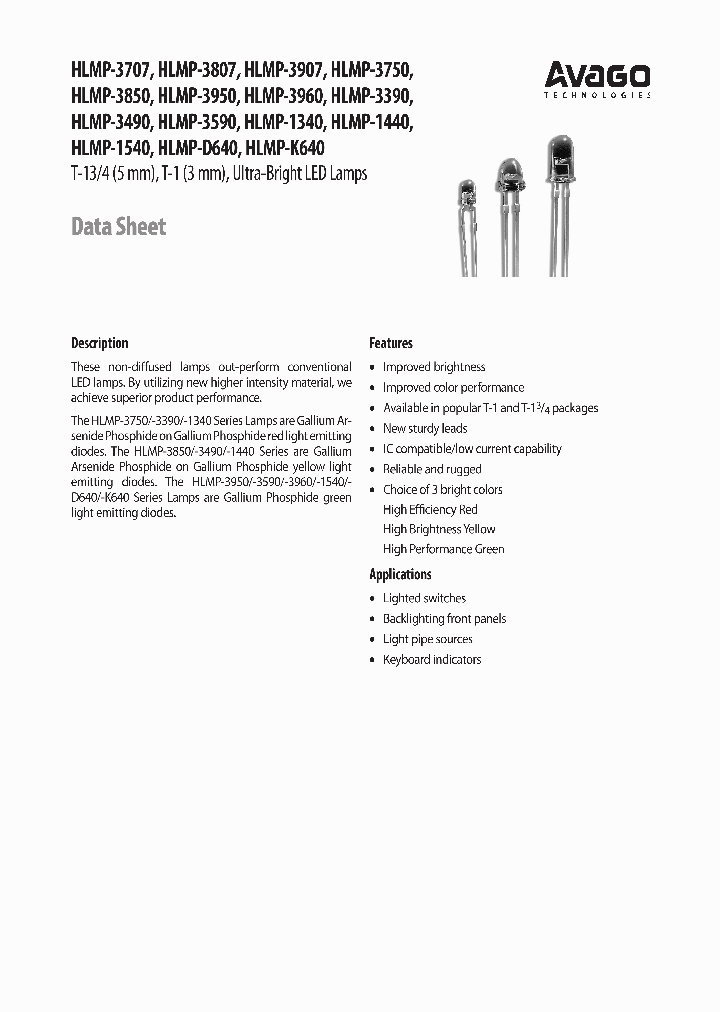 HLMP-1340-J0001_6809226.PDF Datasheet