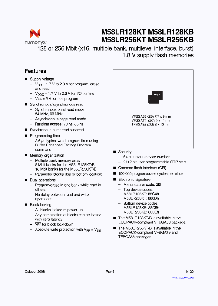 M58LR256KB70ZQ5E_6812984.PDF Datasheet
