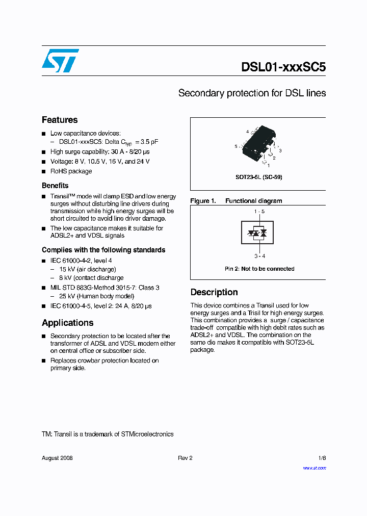 STMICROELECTRONICS-DSL01-024SC5_6814038.PDF Datasheet