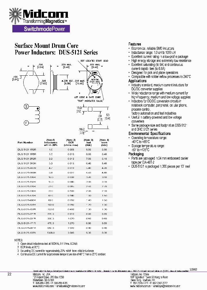 DUS-5121-100R_6815215.PDF Datasheet