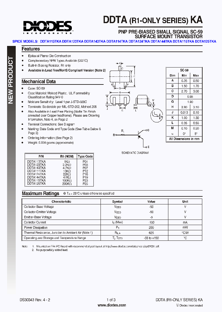 DDTA113TKA-13_6820968.PDF Datasheet