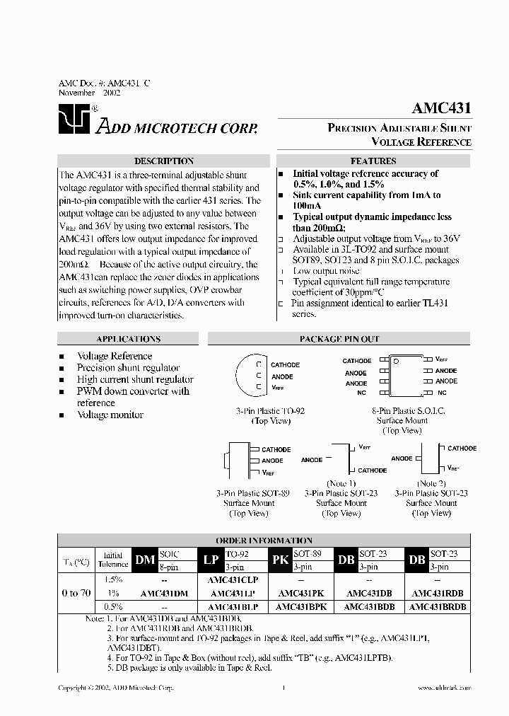 AMC431BLP_6819170.PDF Datasheet