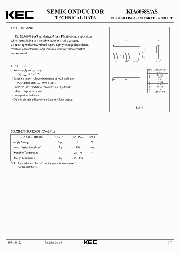 KIA6058S_6822873.PDF Datasheet