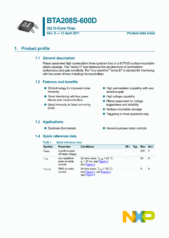 BTA208S-600D_6815784.PDF Datasheet