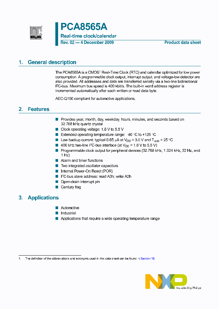 PCA8565AU5BA1_6825993.PDF Datasheet