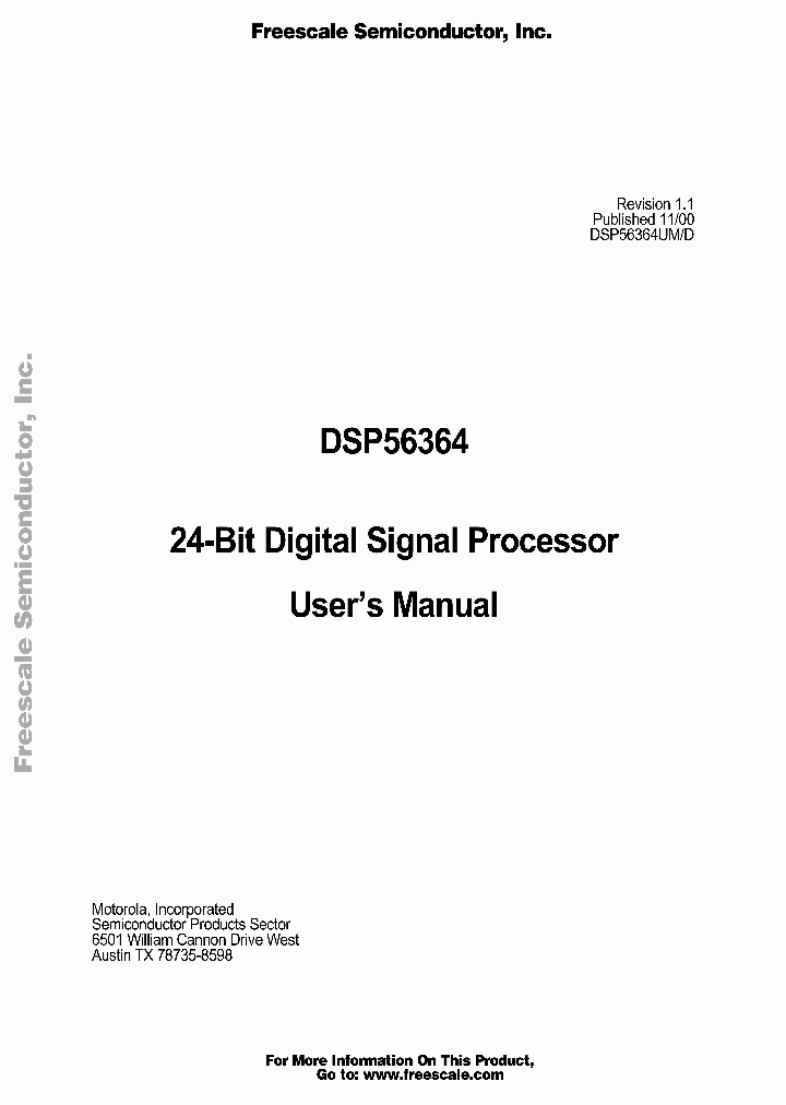 DSP56364UM_6828096.PDF Datasheet