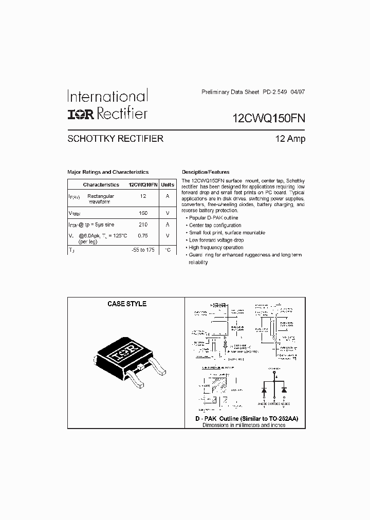 12CWQ150FNPBF_6830272.PDF Datasheet