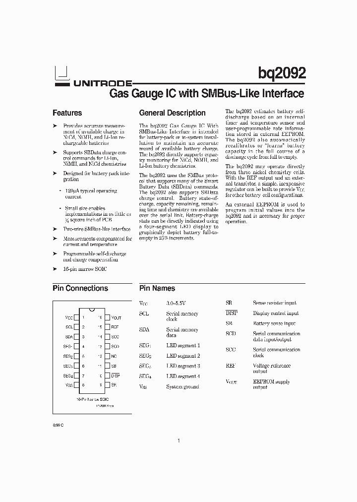 TEXASINSTRUMENTSINC-BQ2092SN-A311_6832458.PDF Datasheet