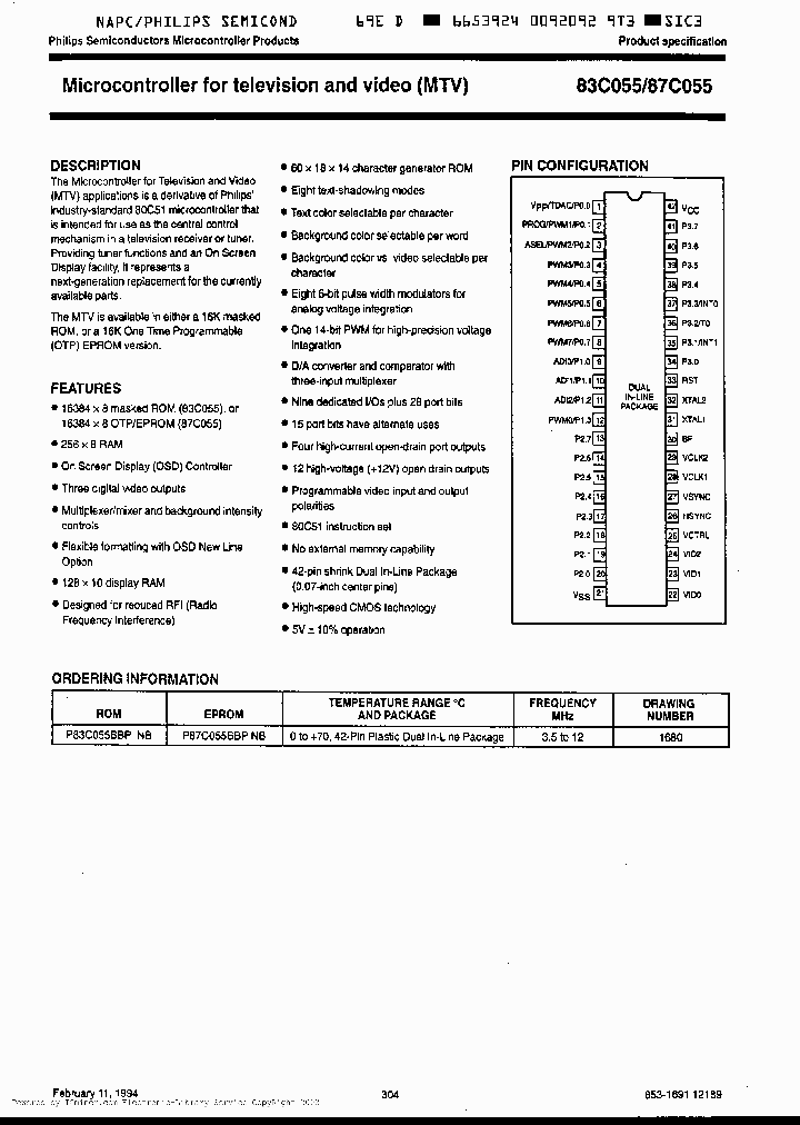 P87C055BBNB_6833766.PDF Datasheet