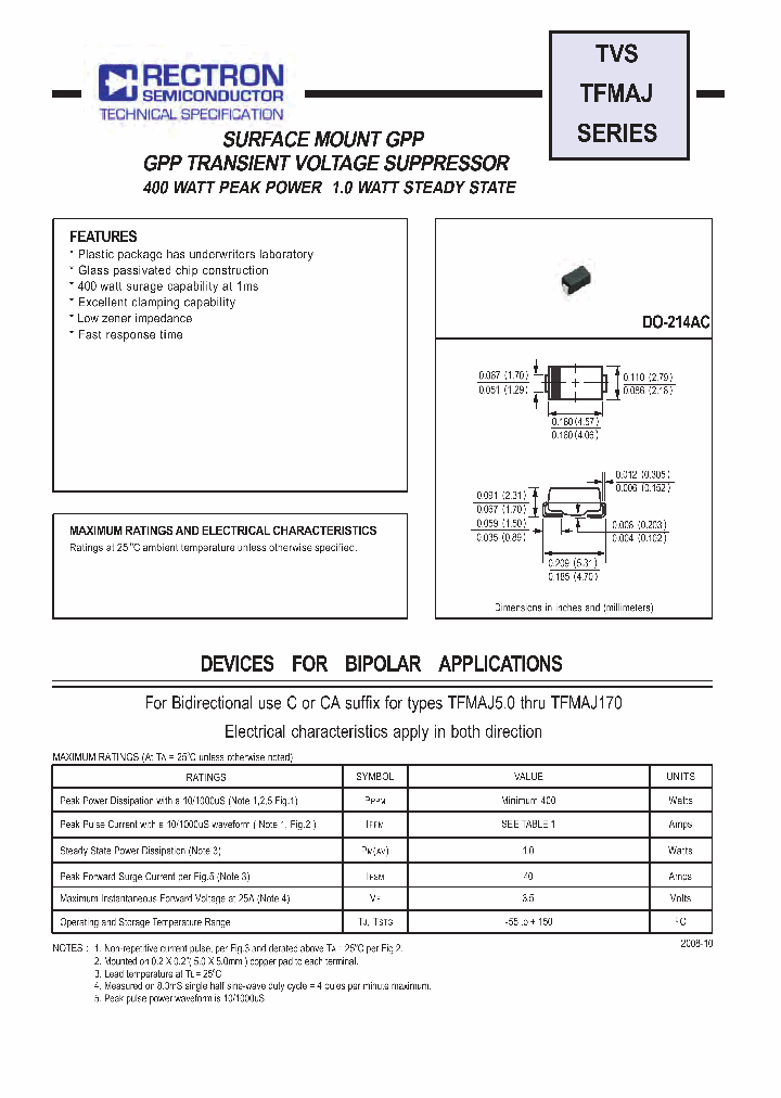RECTRONLTD-SMAJ50A_6828794.PDF Datasheet
