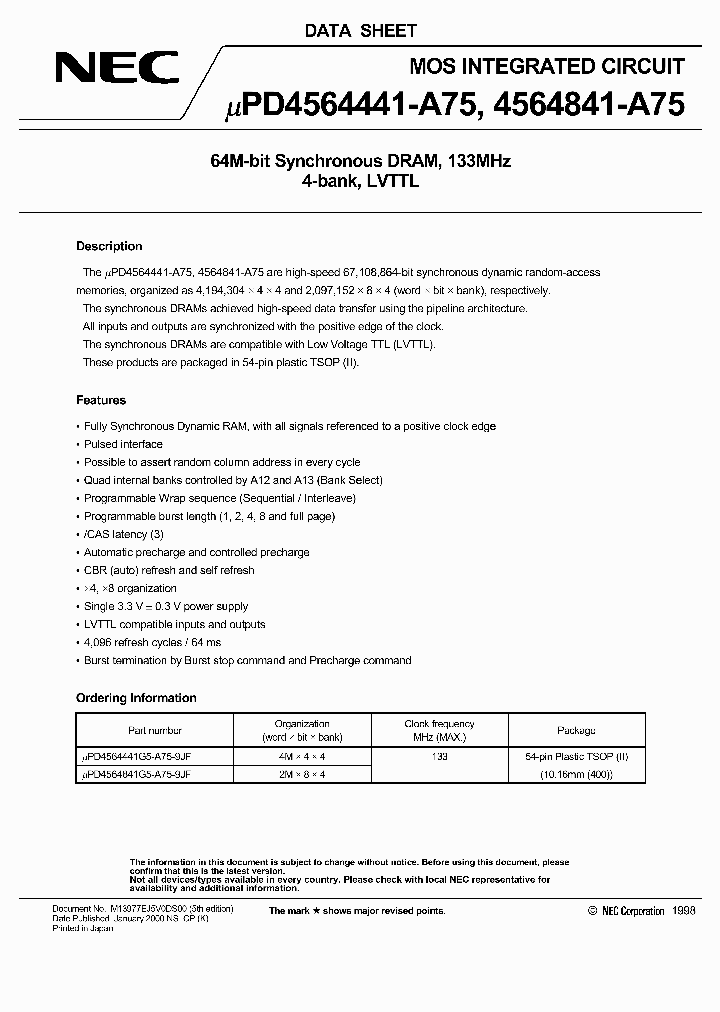 UPD4564441G5-A75-9JF_6832384.PDF Datasheet