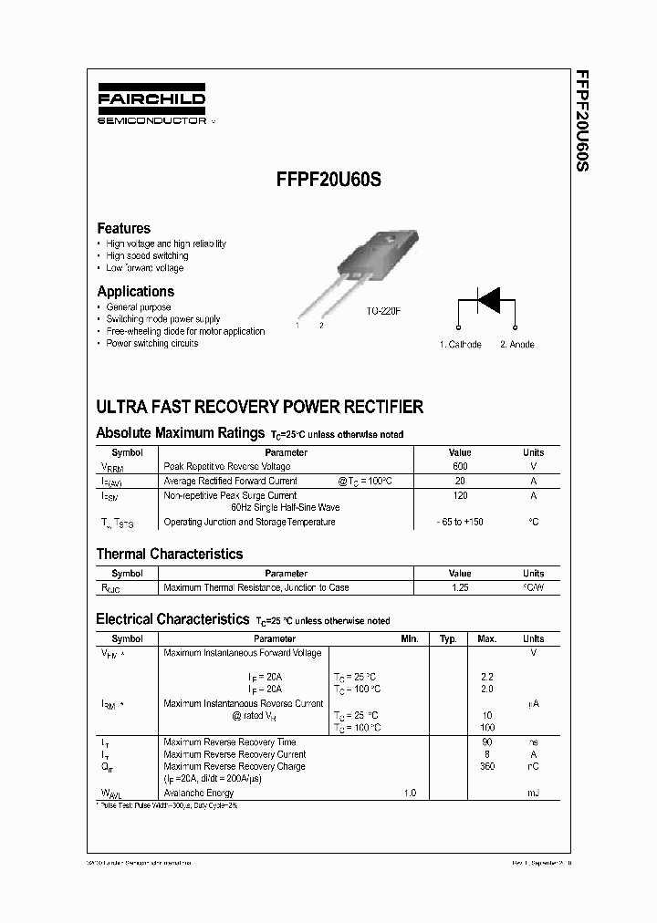 FFPF20U60STU_6831461.PDF Datasheet