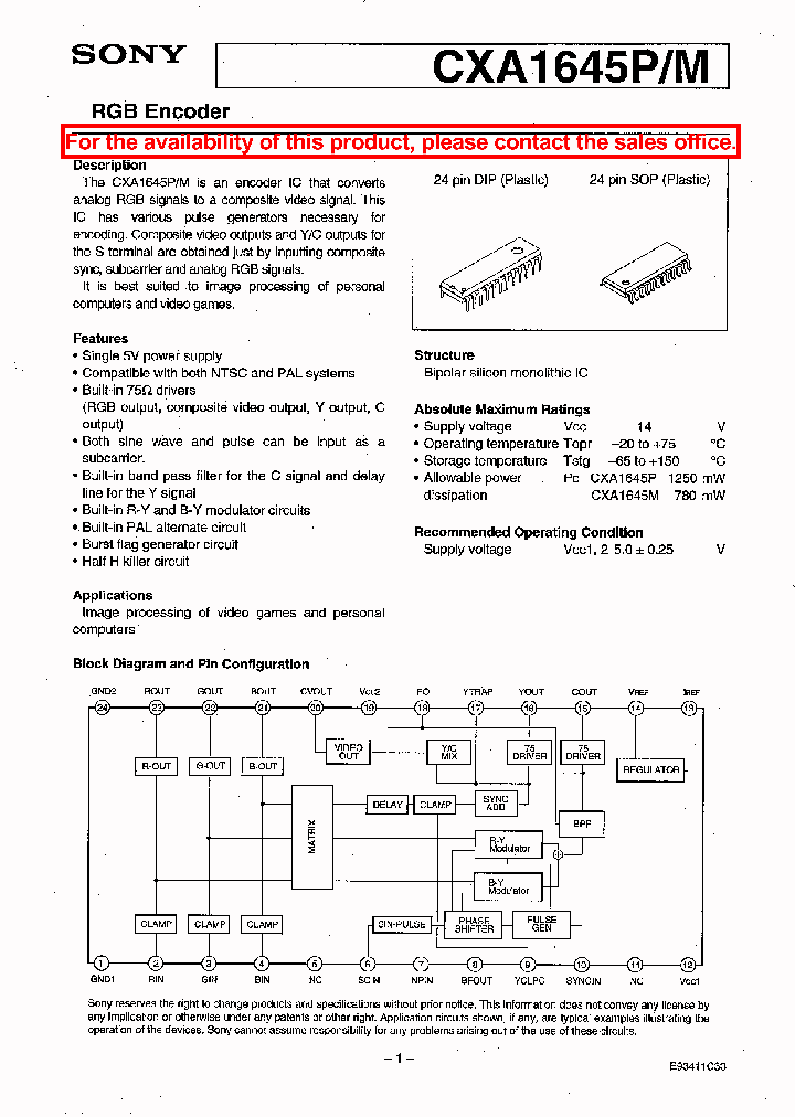 CXA1645M_6834488.PDF Datasheet
