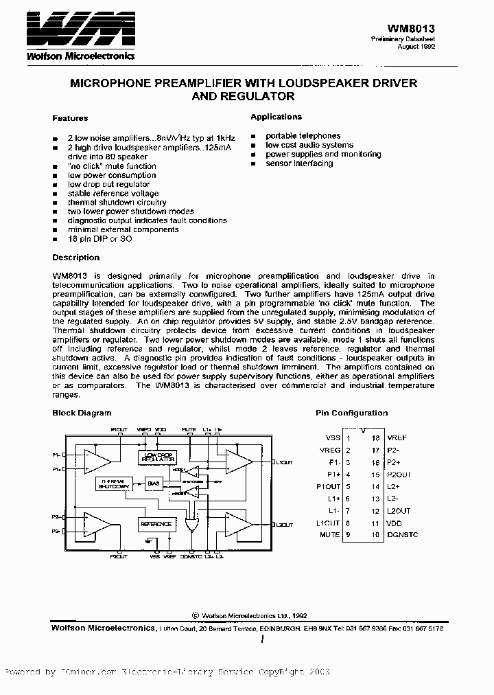 WM8013ID_6835090.PDF Datasheet