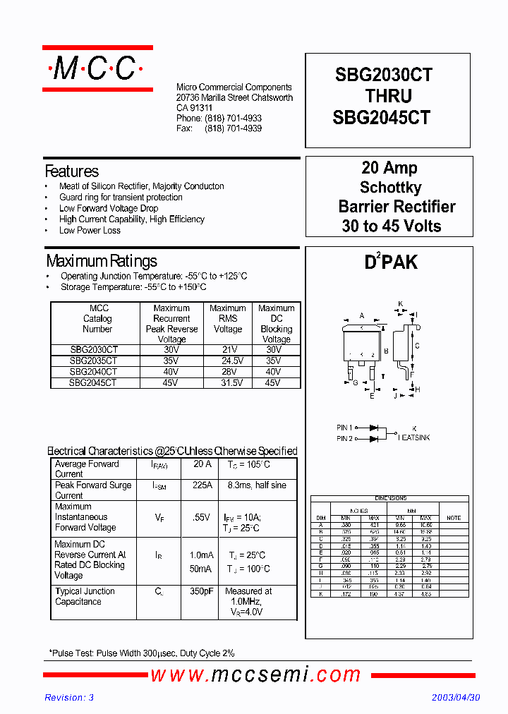 SBG2045CT-TP_6835501.PDF Datasheet
