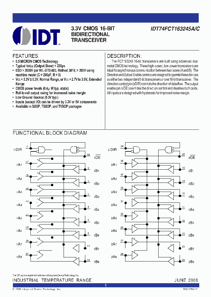 74FCT163245APFG8_6836099.PDF Datasheet