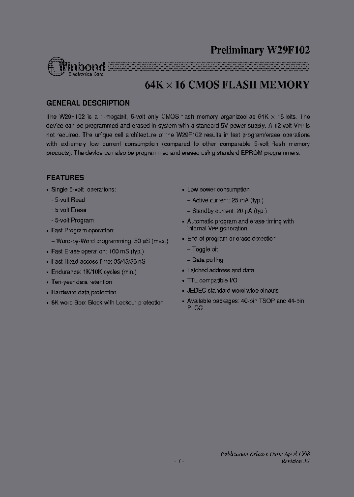 W29F102P-35_6840030.PDF Datasheet