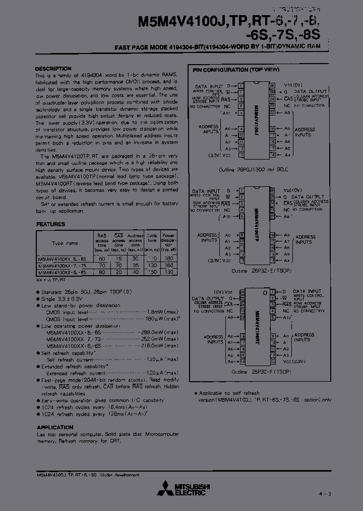 M5M4V4100J-8ST_6833994.PDF Datasheet