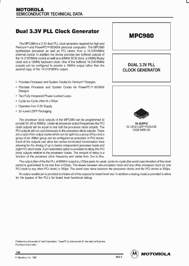 MPC980FAR2_6845849.PDF Datasheet