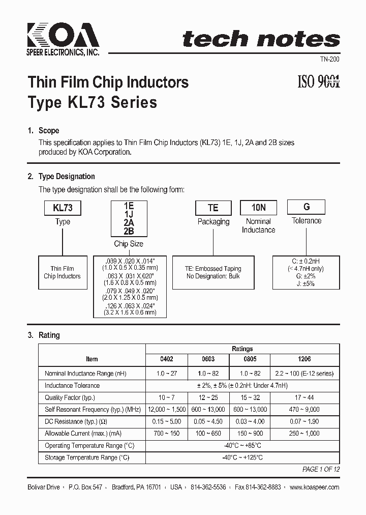 KL732A3N9C_6845948.PDF Datasheet