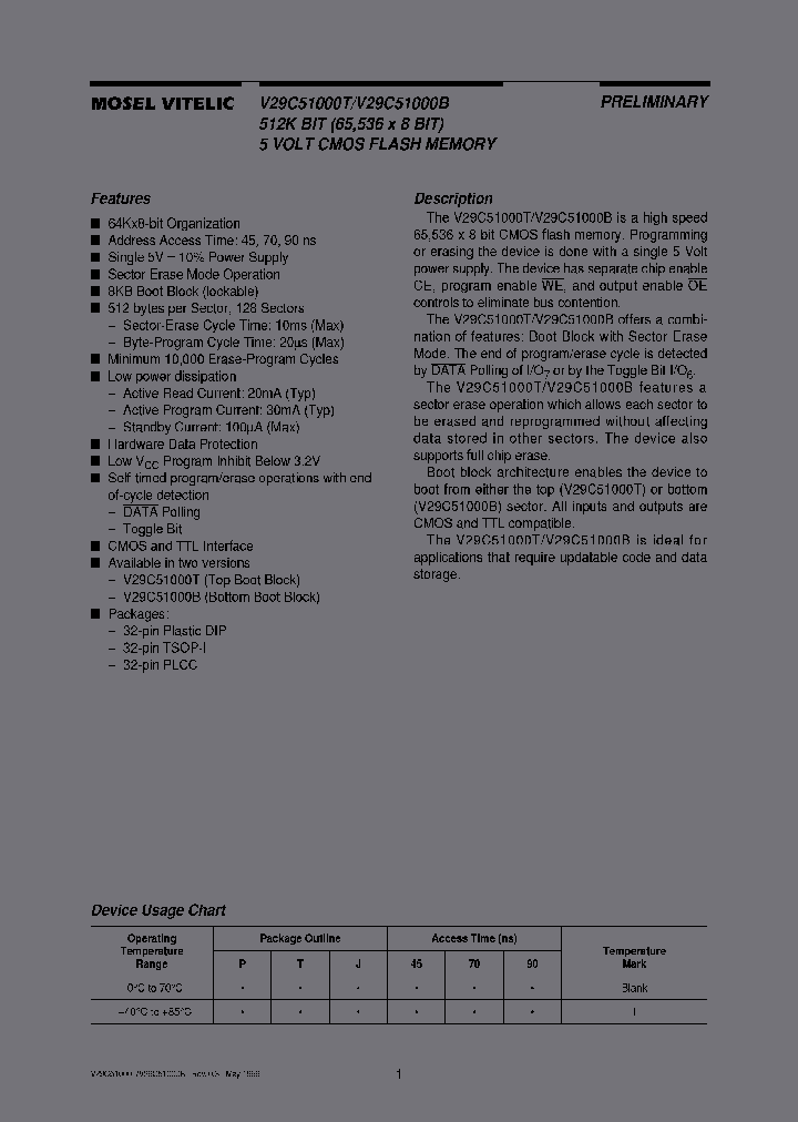 V29C51000T-70TI_6844717.PDF Datasheet
