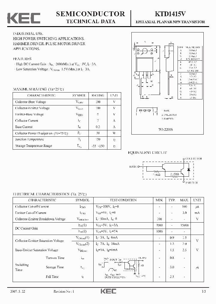 KTD1415V_6842021.PDF Datasheet