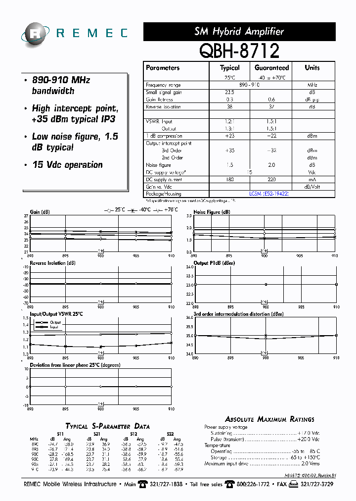REMECINC-QBH-8712_6841556.PDF Datasheet