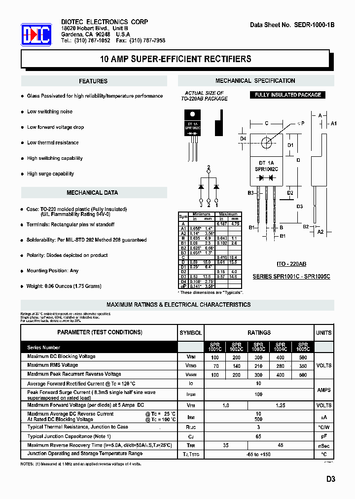 SPR1005C_6852043.PDF Datasheet