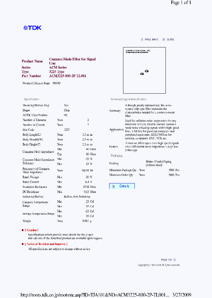 ACM3225-800-2P-TL001_6848797.PDF Datasheet