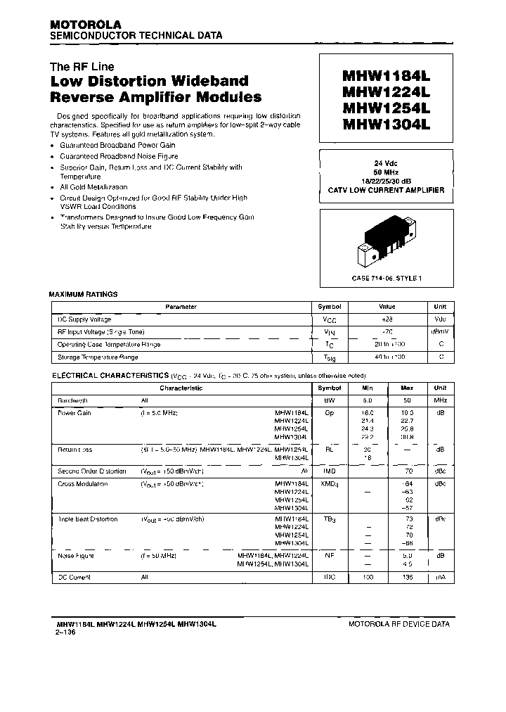 MHW1184L_6849232.PDF Datasheet