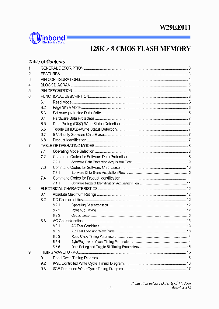 WINBONDELECTRONICSCORP-W29EE011-15N_6851935.PDF Datasheet