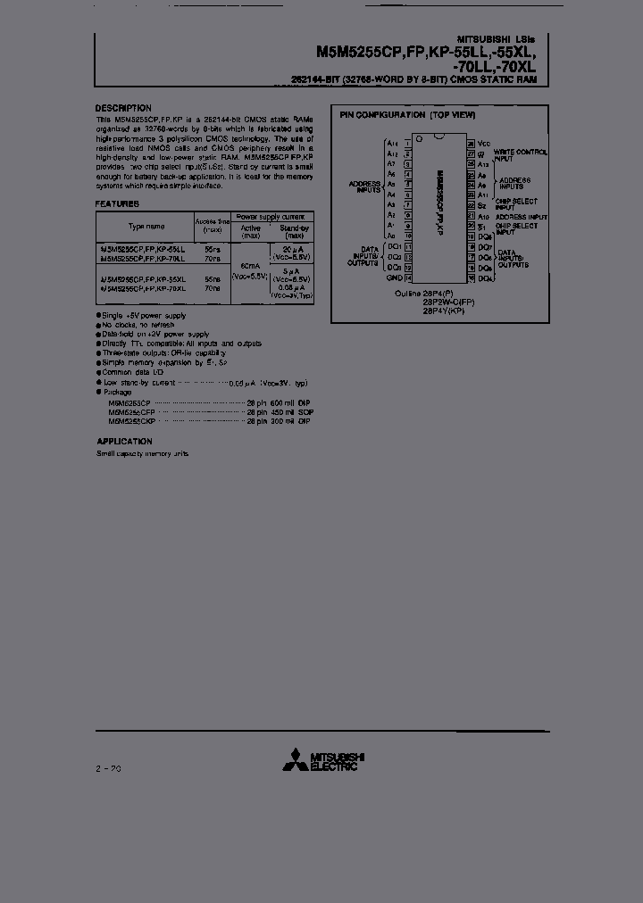 M5M5255CFP-70LL_6855335.PDF Datasheet