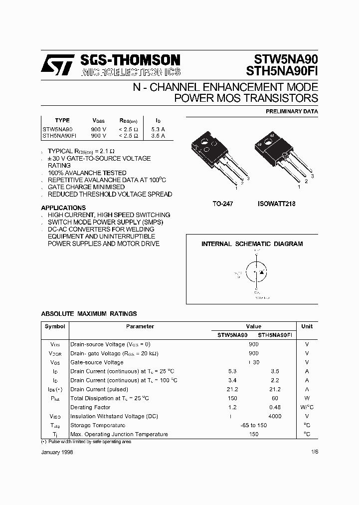 STH5NA90FI_6853707.PDF Datasheet