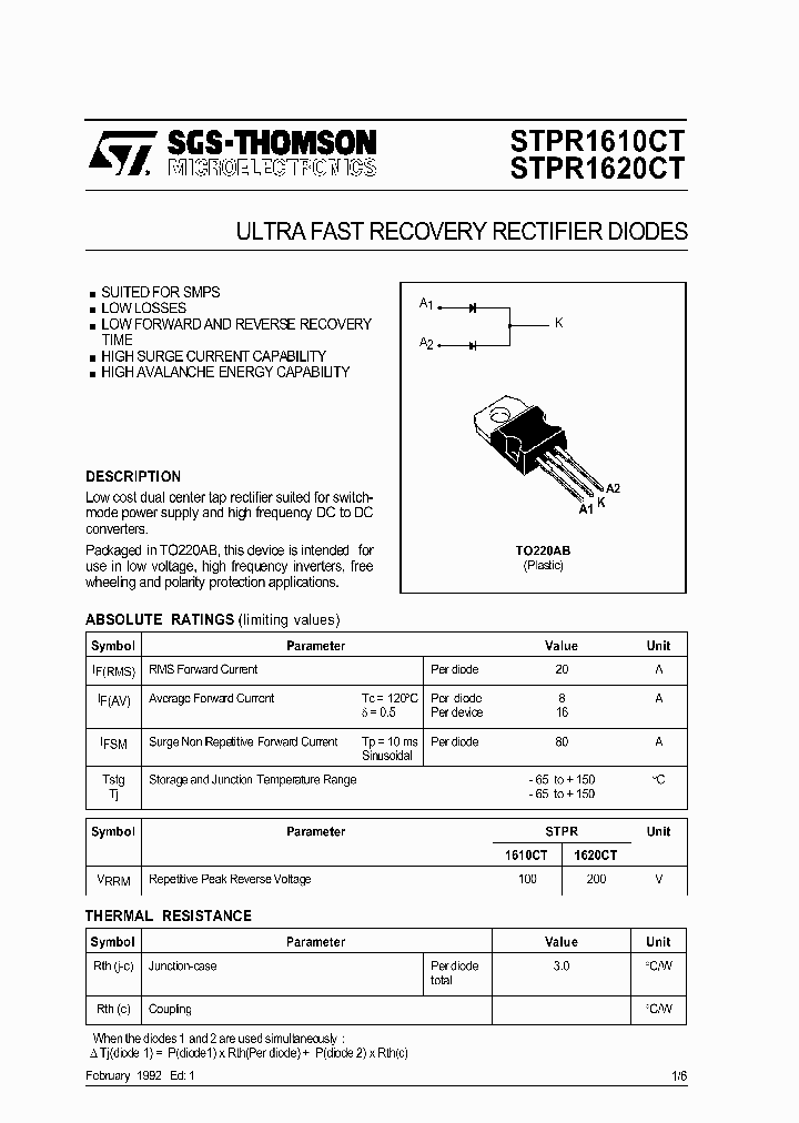 -STPR1620CT_6856662.PDF Datasheet