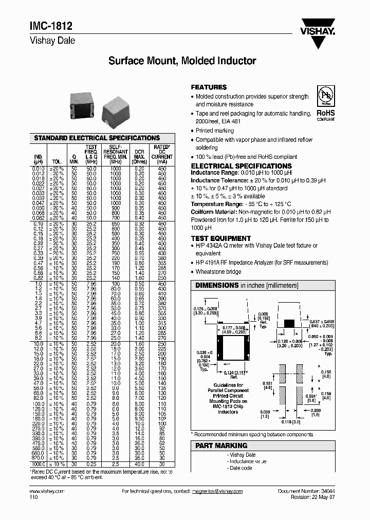 IMC1812RVR22K_6854240.PDF Datasheet
