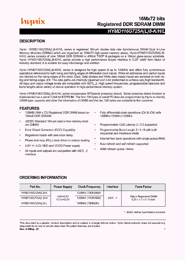 HYMD116G725A8-H_6854554.PDF Datasheet