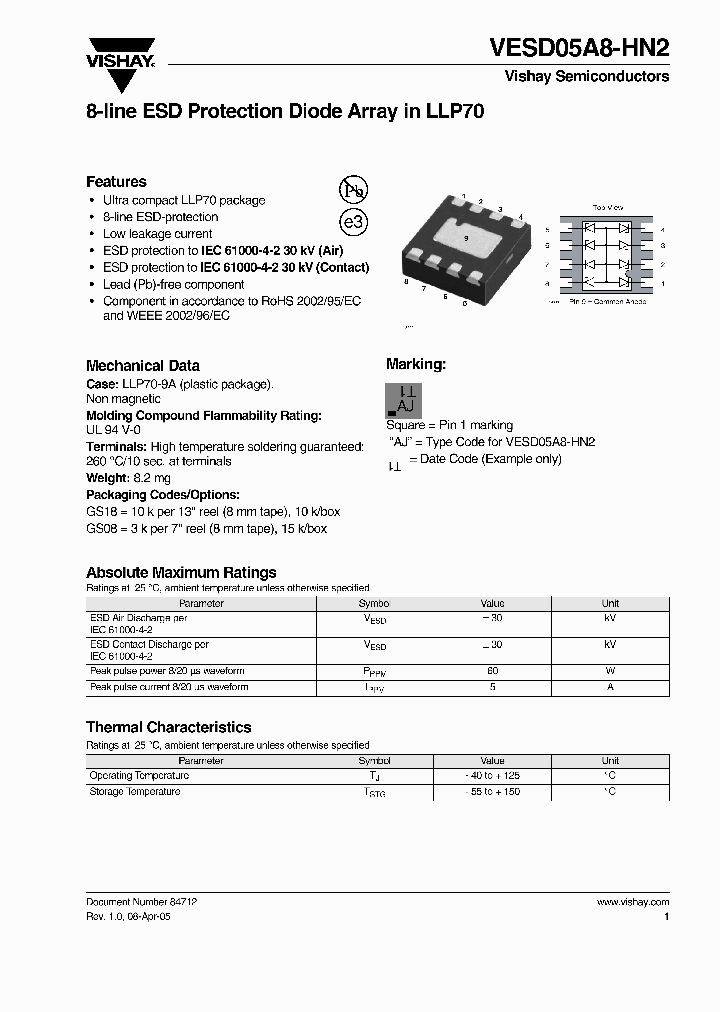 VESD05A8-HN2-GS18_6854558.PDF Datasheet