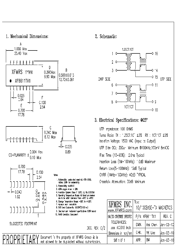 XF6611TX110_6951410.PDF Datasheet