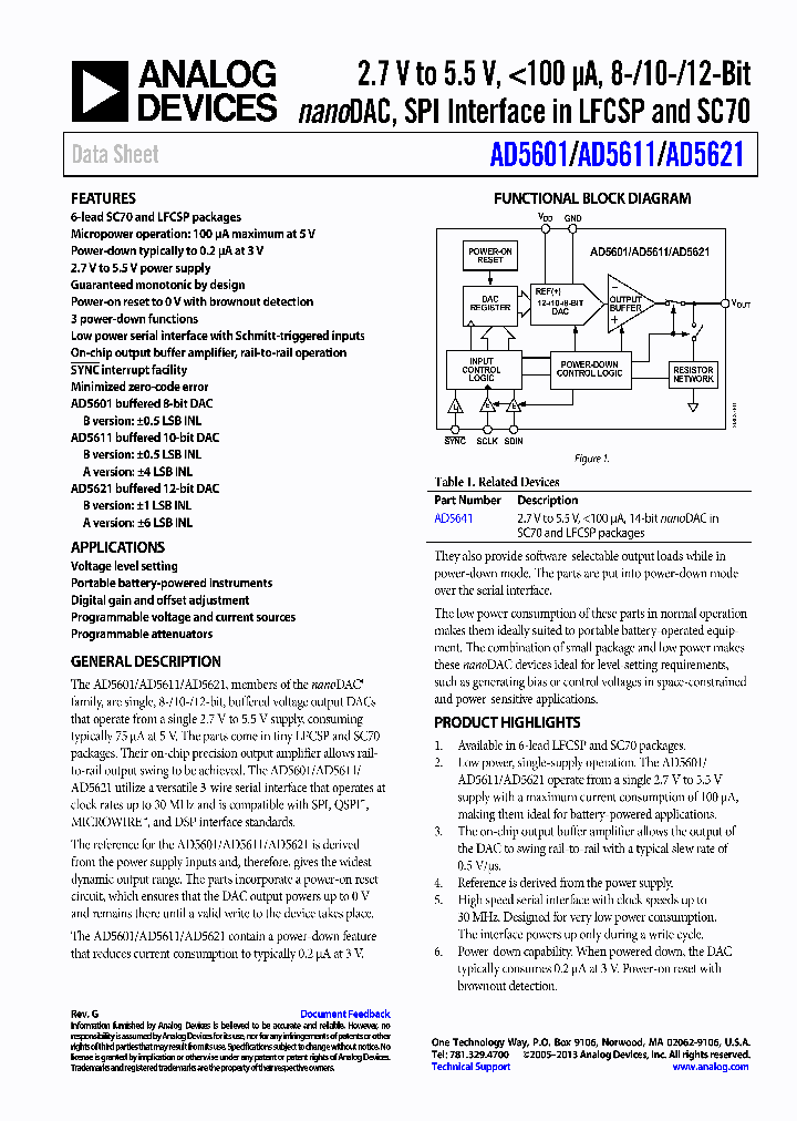 AD5601BCPZ-RL7_6951684.PDF Datasheet