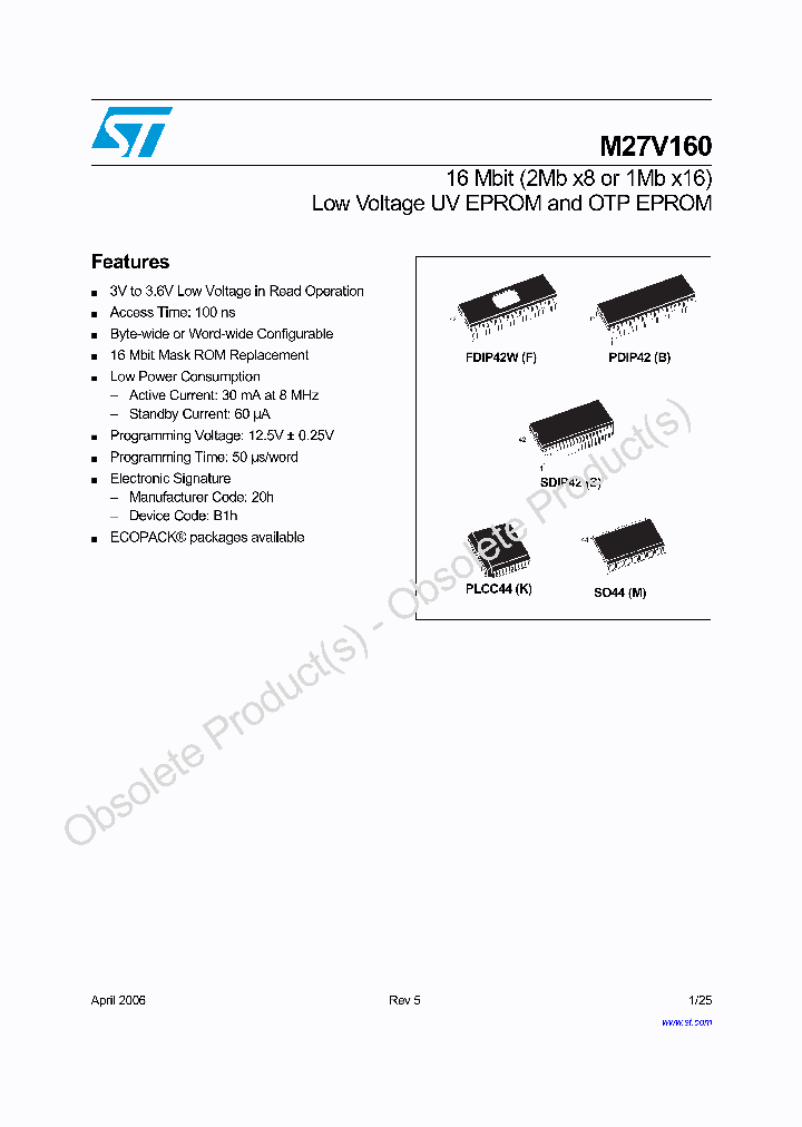 M27V160-150M6_6853779.PDF Datasheet