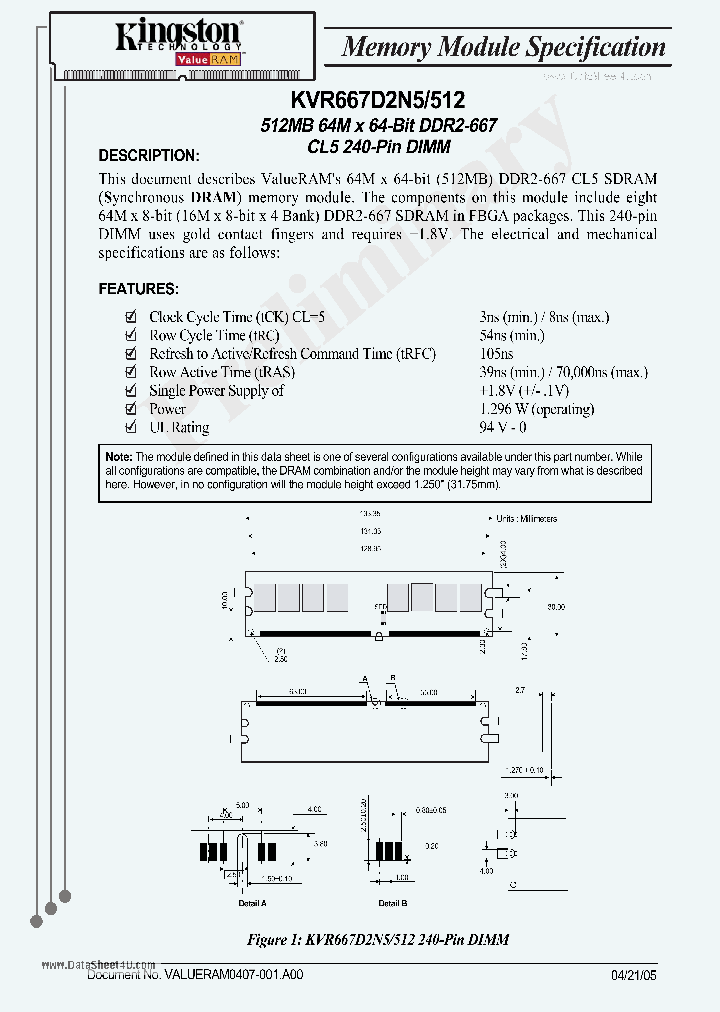 KVR667D2N5512_6951907.PDF Datasheet