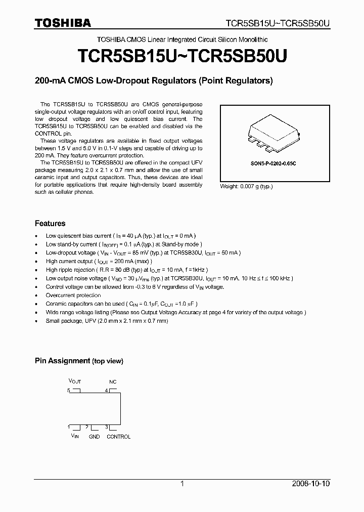 TCR5SB39U_6861600.PDF Datasheet