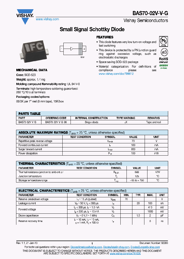 BAS70-02V-GS08_6861978.PDF Datasheet