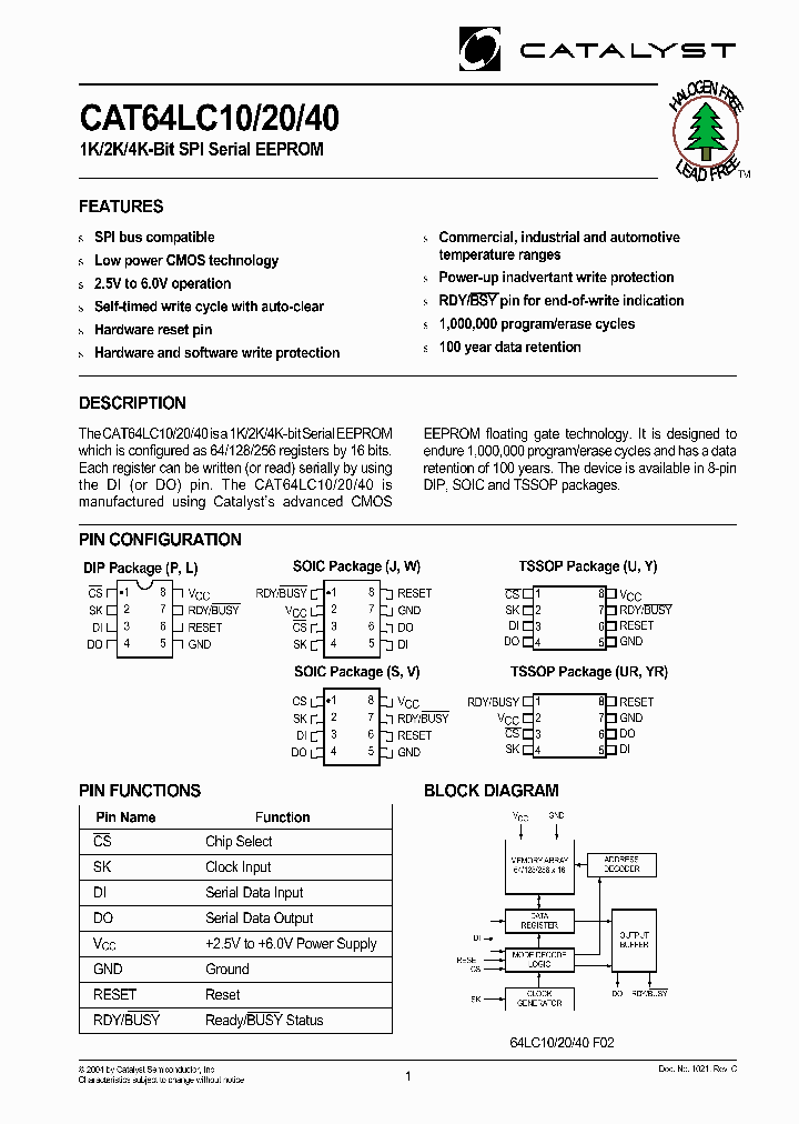 CAT64LC10UA_6862142.PDF Datasheet