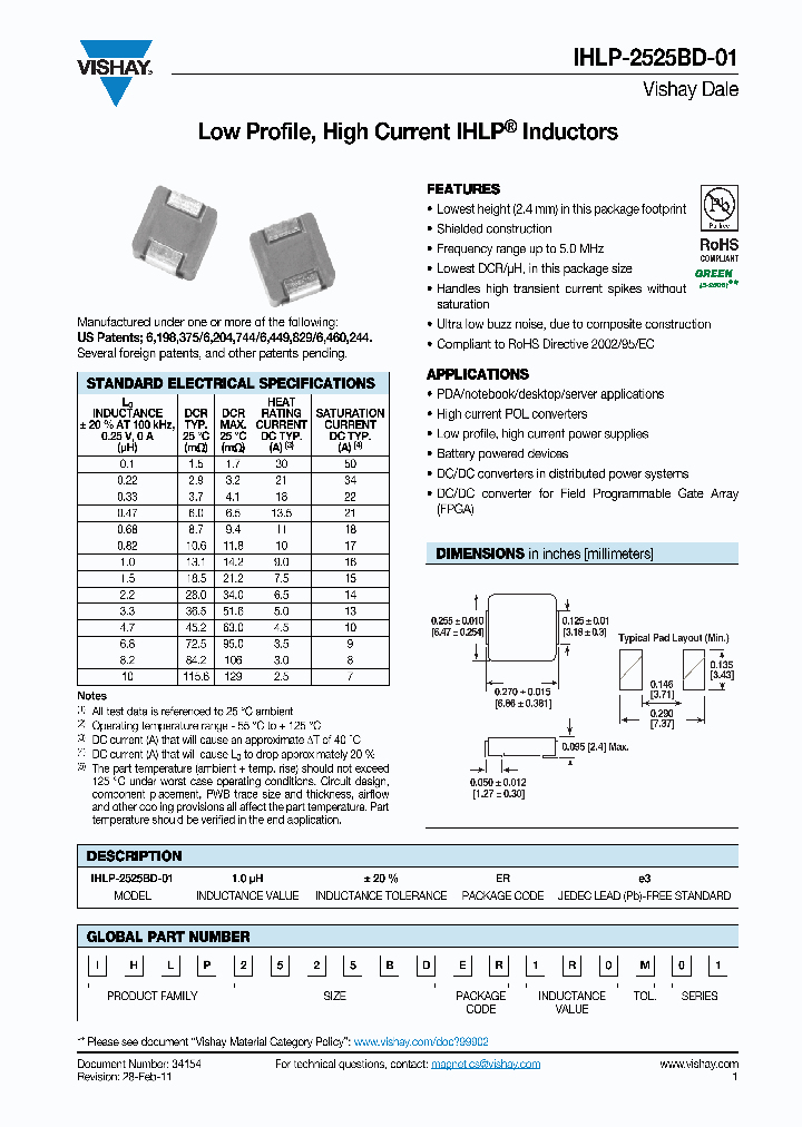 IHLP2525BDERR33M01_6952321.PDF Datasheet