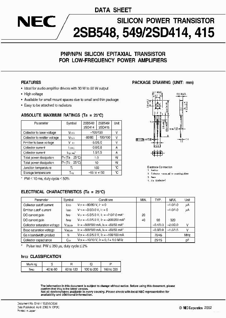 2SD415_6952417.PDF Datasheet